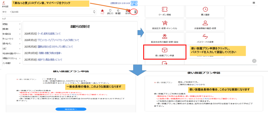 使い放題の利用について