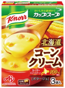 味の素 クノール　カップスープ　コーンクリーム ３袋