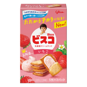 江崎グリコ ビスコいちご １５枚入