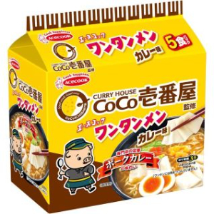 エースコック ワンタンメンカレー味COCO壱番屋監修 ５食入