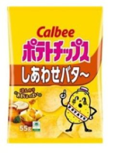 カルビー ポテトチップしあわせバタ～ ５５ｇ