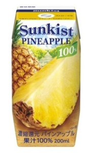 森永　サンキスト　１００％パインアップル ２００ｍｌ