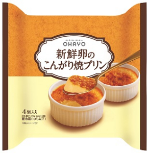 オハヨー乳業 新鮮卵のこんがり焼プリン ６８ｇｘ４