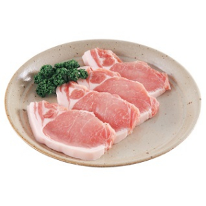 国内産 豚肉ステーキ・カツ用（ロース） ２３０ｇ（１００ｇ当り２９８円　税込３２２円）