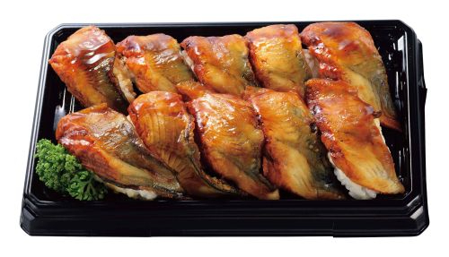 中国産うなぎ蒲焼使用 うなぎにぎり １パック（１０貫）